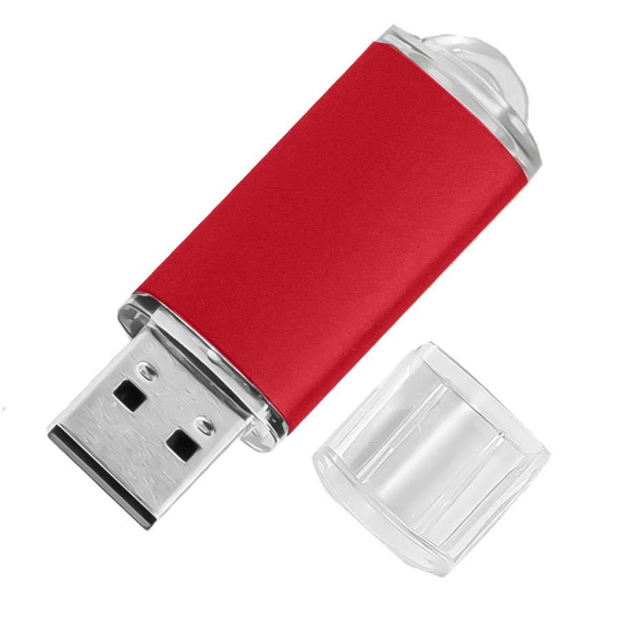 USB flash-карта ASSORTI (32Гб), красная, 5,8х1,7х0,8 см, металл с  нанесением логотипа оптом в Москве – OmniGifts