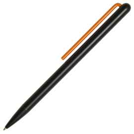 Шариковая ручка GrafeeX в чехле, черная с оранжевым, Цвет: черный, оранжевый