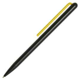 Шариковая ручка GrafeeX в чехле, черная с желтым, Цвет: черный, желтый