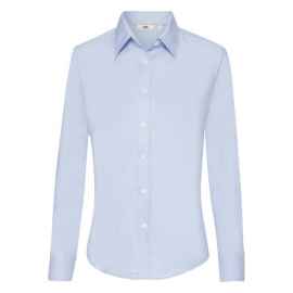 Рубашка 'Lady-Fit Long Sleeve Oxford Shirt', светло-голубой_L, 70% х/б, 30% п/э, 135 г/м2, Цвет: голубой, Размер: L