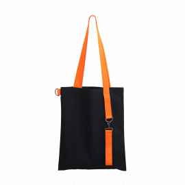 Шоппер Superbag black (чёрный с оранжевым), Цвет: чёрный с оранжевым