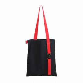Шоппер Superbag black (чёрный с красным), Цвет: чёрный с красным