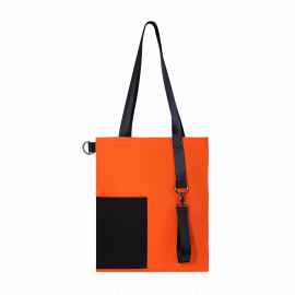 Шоппер Superbag Color (оранжевый с чёрным), Цвет: оранжевый с чёрным