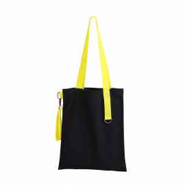 Шоппер Superbag black с ремувкой 4sb (чёрный с жёлтым), Цвет: чёрный с жёлтым