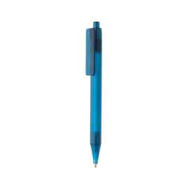 Ручка X8 из прозрачного rPET GRS, Синий, Цвет: синий,, Размер: , высота 14 см., диаметр 1,1 см.