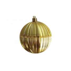 Новогодний ёлочный шар Рельеф, 87341, Цвет: золотистый