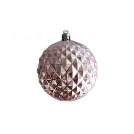 Новогодний ёлочный шар Рельеф, 87353, Цвет: розовый