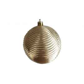 Новогодний ёлочный шар Рельеф, 87351, Цвет: золотистый