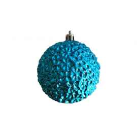 Новогодний ёлочный шар Рельеф, 87343, Цвет: синий