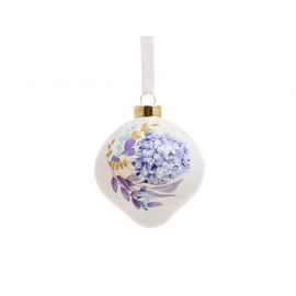Стеклянный шар  Цветочный бум, 89838, Цвет: голубой,белый