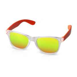 Очки солнцезащитные с зеркальными линзами Partymaker, 831308, Цвет: оранжевый,белый