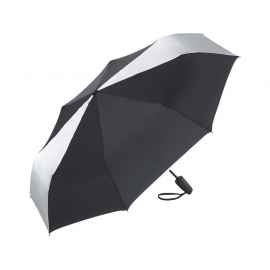 Зонт складной ColorReflex со светоотражающими клиньями, полуавтомат, 100140, Цвет: черный