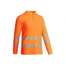 Рубашка поло Atrio с длинным рукавом мужская, S, 9319HV223S, Цвет: неоновый оранжевый, Размер: S