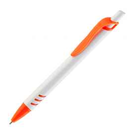 Ручка шариковая 'Boston', белый с оранжевым, Цвет: белый с оранжевым