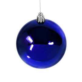 Шар новогодний Gloss, диаметр 8 см., пластик, синий, Цвет: синий