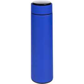 Смарт-бутылка с заменяемой батарейкой Long Therm Soft Touch, синяя, Цвет: синий, Объем: 500