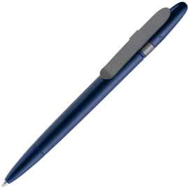 Ручка шариковая Prodir DS5 TSM Metal Clip, синяя с серым, Цвет: синий, серый