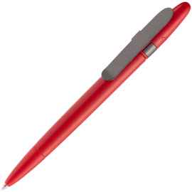 Ручка шариковая Prodir DS5 TSM Metal Clip, красная с серым, Цвет: красный, серый