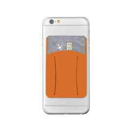 Картхолдер для телефона с отверстием для пальца, 13427005, Цвет: оранжевый