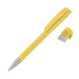 Ручка с флеш-картой USB 8GB «TURNUS M», желтый, Цвет: желтый