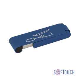 Флеш-карта 'Case', объем памяти 16GB, покрытие soft touch, темно-синий, Цвет: темно-синий