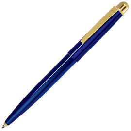 DELTA NEW, ручка шариковая, синий/золотистый, металл, Цвет: синий, золотистый