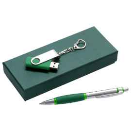 Набор Notes: ручка и флешка 8 Гб, зеленый, Цвет: зеленый