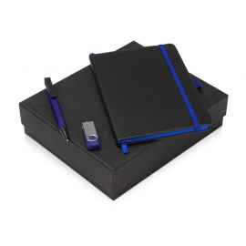 Подарочный набор Q-edge с флешкой, ручкой-подставкой и блокнотом А5, 8Gb, 700322.02, Цвет: черный,синий, Размер: 8Gb