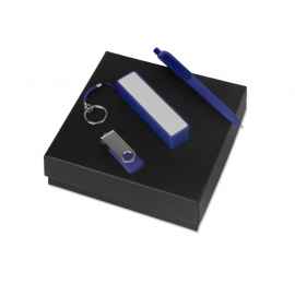 Подарочный набор Space Pro с флешкой, ручкой и зарядным устройством, 8Gb, 700339.02, Цвет: синий,белый, Размер: 8Gb