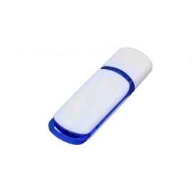 USB 2.0- флешка на 32 Гб с цветными вставками, 32Gb, 6003.32.02, Цвет: белый,синий, Размер: 32Gb