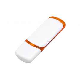 USB 2.0- флешка на 16 Гб с цветными вставками, 16Gb, 6003.16.08, Цвет: белый,оранжевый, Размер: 16Gb