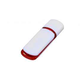 USB 2.0- флешка на 16 Гб с цветными вставками, 16Gb, 6003.16.01, Цвет: белый,красный, Размер: 16Gb