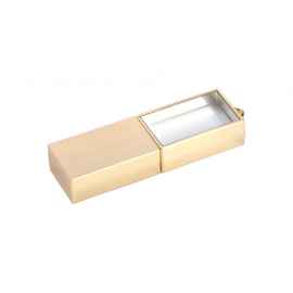USB 2.0- флешка на 16 Гб кристалл в металле, 16Gb, 3032.05.16, Цвет: золотистый, Размер: 16Gb