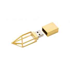USB 2.0- флешка на 16 Гб Геометрия, 16Gb, 3003.05.16, Цвет: золотистый, Размер: 16Gb