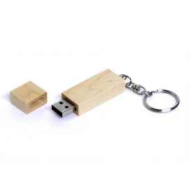 USB 2.0- флешка на 4 Гб прямоугольная форма, колпачок с магнитом, 4Gb, 6602.4.06, Цвет: натуральный, Размер: 4Gb