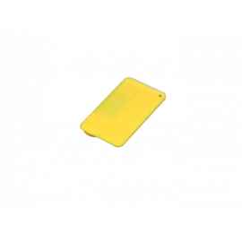 USB 2.0- флешка на 8 Гб в виде пластиковой карточки, 8Gb, 6587.8.04, Цвет: желтый, Размер: 8Gb