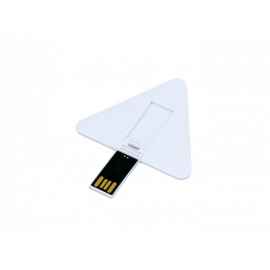 USB 2.0- флешка на 8 Гб в виде пластиковой карточки треугольной формы, 8Gb, 6588.8.06, Цвет: белый, Размер: 8Gb