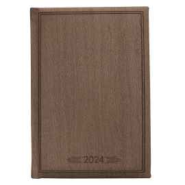Ежедневник датированный 2024, коричневый Wood , Цвет: коричневый