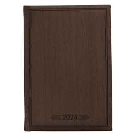 Ежедневник датированный 2024, темно-коричневый Wood , Цвет: темно-коричневый