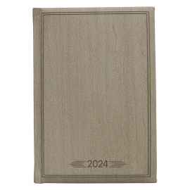 Ежедневник датированный 2024, серый Wood , Цвет: серый