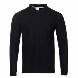 Рубашка поло унисекс STAN длинный рукав хлопок 185, 104LS, Чёрный (20) (44/XS), Цвет: Чёрный, Размер: 44/XS