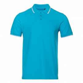 Рубашка поло мужская STAN с окантовкой хлопок/полиэстер 185, 04T, Бирюзовый (32) (44/XS), Цвет: бирюзовый, Размер: 44/XS