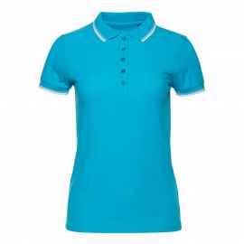 Рубашка поло женская STAN с окантовкой хлопок/полиэстер 185, 04BK, Бирюзовый (32) (42/XS), Цвет: бирюзовый, Размер: 42/XS