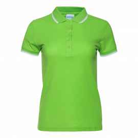 Рубашка поло женская STAN с окантовкой хлопок/полиэстер 185, 04BK, Ярко-зелёный (26) (42/XS), Цвет: Ярко-зелёный, Размер: 42/XS