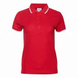 Рубашка поло женская STAN с окантовкой хлопок/полиэстер 185, 04BK, Красный (14) (42/XS), Цвет: красный, Размер: 42/XS