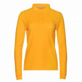 Рубашка поло женская STAN длинный рукав хлопок/полиэстер 185, 04SW, Жёлтый (12) (42/XS), Цвет: Жёлтый, Размер: 42/XS