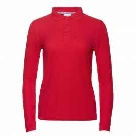 Рубашка поло женская STAN длинный рукав хлопок/полиэстер 185, 04SW, Красный (14) (42/XS), Цвет: красный, Размер: 42/XS