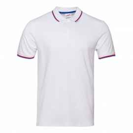 Рубашка поло мужская STAN  триколор  хлопок/полиэстер 185, 04RUS, Белый (10) (40/3XS), Цвет: белый, Размер: 40/3XS