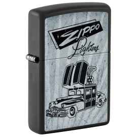Зажигалка ZIPPO Car Design с покрытием Black Matte, латунь/сталь, черная, 38x13x57 мм