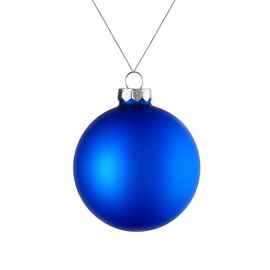 Елочный шар Finery Matt, 8 см, матовый синий, Цвет: синий